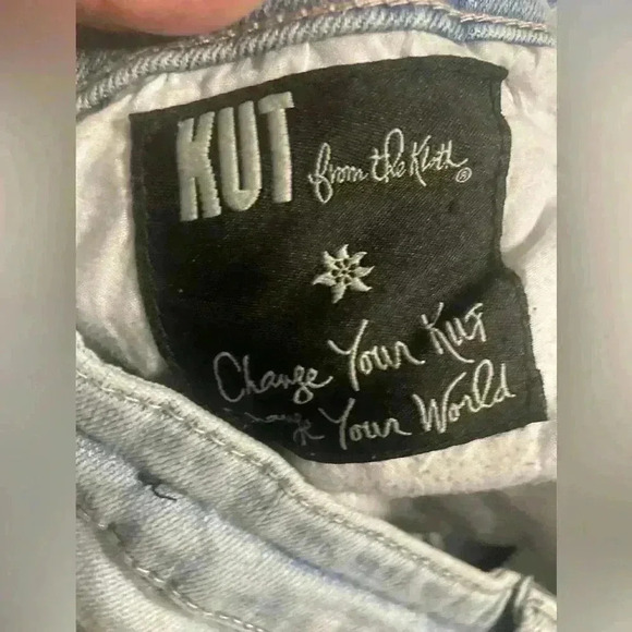 Kut from the Kloth Skinny Jeans Distressed Light Wash - Picture 9 of 14